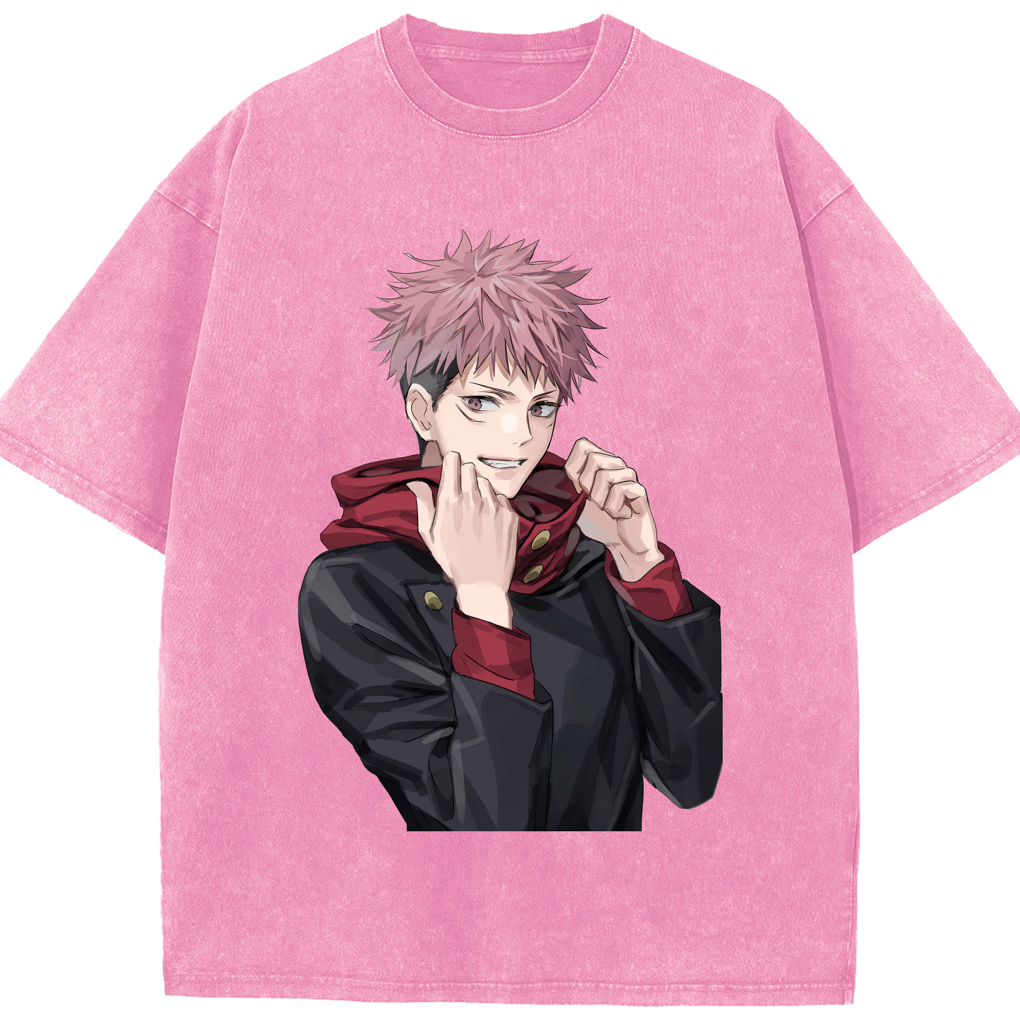 （画像用） 呪術廻戦 Jujutsu Kaisen 綿100% ヴィンテージ風 半袖Tシャツ（フロントプリント）
